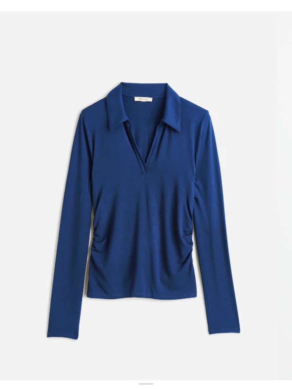 Madewell Cobalt Long-Sleeve Polo Top